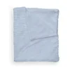 Piccolo Bambino - Textured Faux Fur Stroller Blanket On Wooden Hanger Blue Outlet