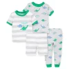 Little Me Pj de algodão Dino 4 peças - cinza urze Online