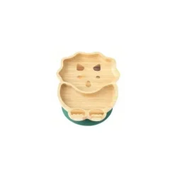 Eco Rascals Placa de sucção de bambu com duas seções Dino, verde Fashion