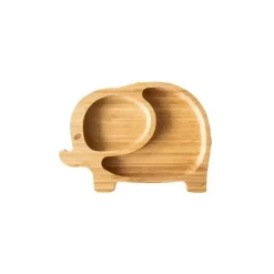 Eco Rascals Placa de sucção de bambu com duas seções elefante, rosa Best