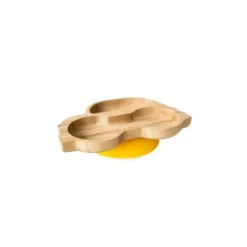 Eco Rascals Placa de sucção de bambu com carro de duas seções, amarelo Best