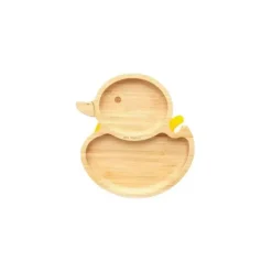 Eco Rascals Placa de sucção de bambu com duas seções de pato, rosa Clearance
