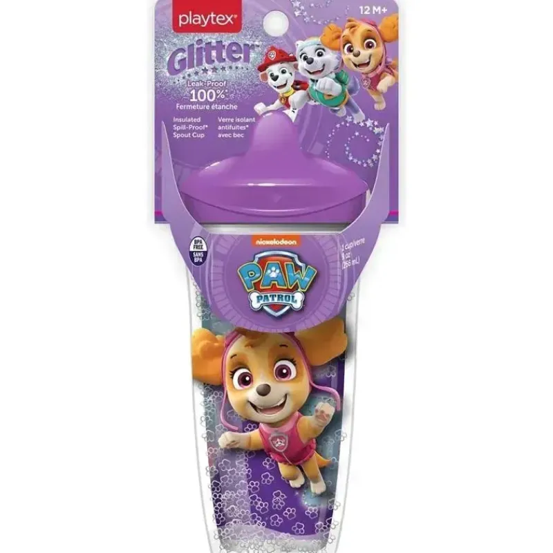 playtex__baby_sipsters_st_SKUy81oH5tB_0.webp Playtex - Baby Sipsters Stage 3 PAW Patrol Sippy Cups, à prova de derramamento, à prova de vazamento, isolado, glitter, menina, 9 onças, 1 contagem Clearance