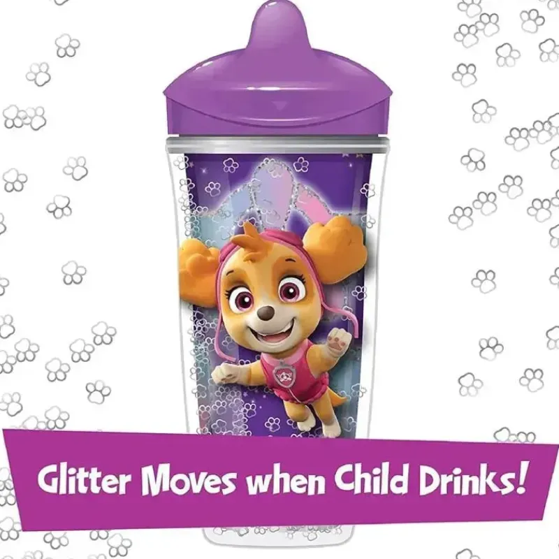 playtex__baby_sipsters_st_SKUy81oH5tB_4.webp Playtex - Baby Sipsters Stage 3 PAW Patrol Sippy Cups, à prova de derramamento, à prova de vazamento, isolado, glitter, menina, 9 onças, 1 contagem Clearance