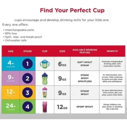 Playtex - Baby Sipsters Stage 3 PAW Patrol Sippy Cups, à prova de derramamento, à prova de vazamento, isolado, glitter, menina, 9 onças, 1 contagem Clearance