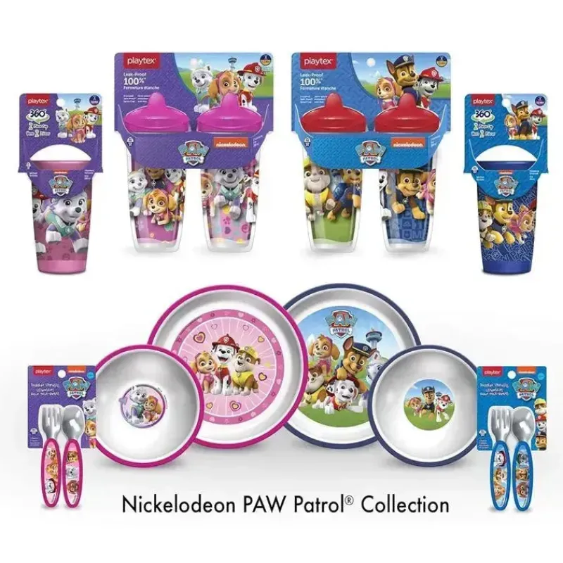 playtex__pratos_de_patrul_SKU51BT9qdS_3.webp Playtex - Pratos de patrulha canina para hora das refeições do bebê para meninas, pacote com 2 Fashion