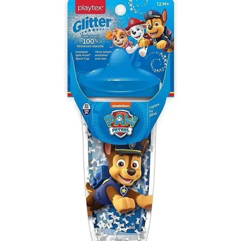 playtex__sispsters_copo_d_SKUqizBiGCH_0.webp Playtex - Sispsters, Copo de bico com glitter Paw Patrol Stage 3, à prova de derramamento, à prova de vazamento, à prova de quebra, 9 onças Clearance