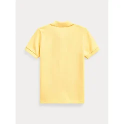 Ralph Lauren Polo - Camisa pólo de malha para meninos, amarela New