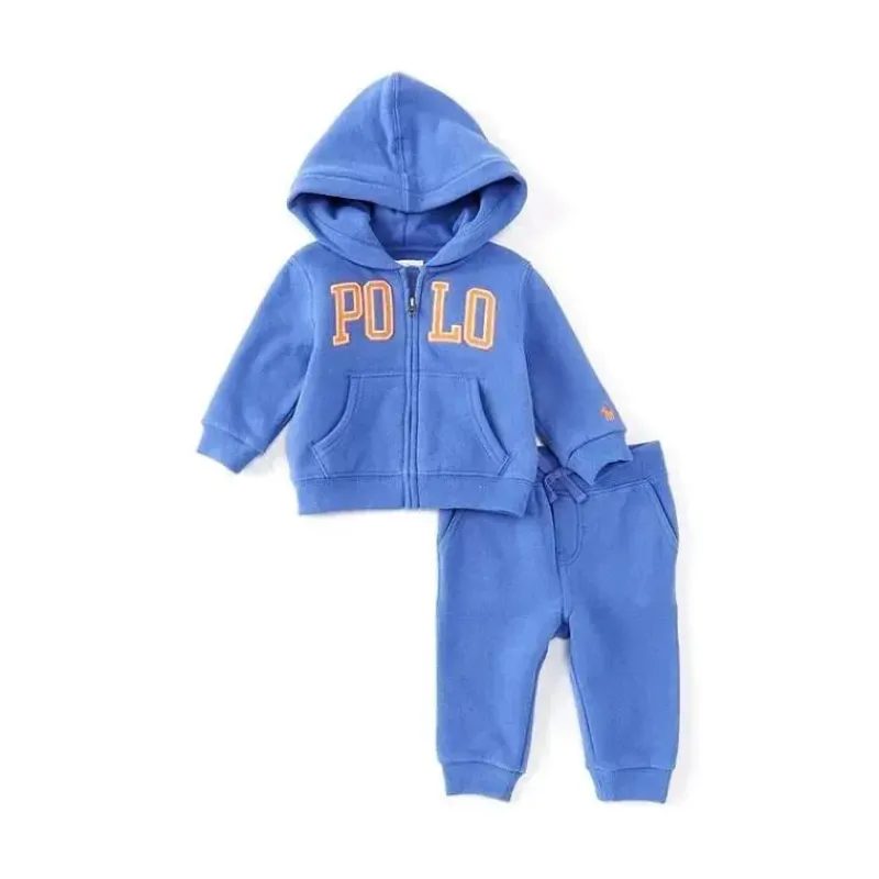 polo_ralph_lauren__conjun_SKUR7ZHIv0P_0.webp Ralph Lauren Polo - Conjunto de moletom e calça de lã com logotipo de bebê menino, azul Online