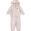 Ralph Lauren Polo Baby - Conjunto de moletom e calça polo Bear, rosa delicado New