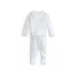Ralph Lauren Polo Baby - Conjunto de calça de malha de algodão orgânico de manga comprida para menino, azul Outlet