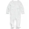 Ralph Lauren Polo Baby - Macacão de malha de malha de algodão orgânico de manga comprida, azul Best