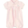Ralph Lauren Polo Baby - Macacão Interlock de manga curta para menina, rosa Best