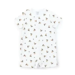 Ralph Lauren Polo Baby - Short manga curta Polo Urso, Branco/Azul Best