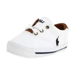 Ralph Lauren Polo Baby - Tênis de lona branco Vaughn básico Outlet