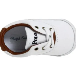 Ralph Lauren Polo Baby - Tênis de lona branco Vaughn básico Outlet