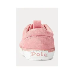 Ralph Lauren Polo Baby - Tênis de veludo Keaton II, rosa claro Clearance