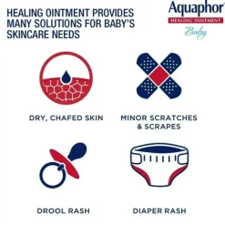 Aquaphor Pomada curativa para bebês , cuidados com a pele do bebê e assaduras, tubo de 3,5 onças. Online