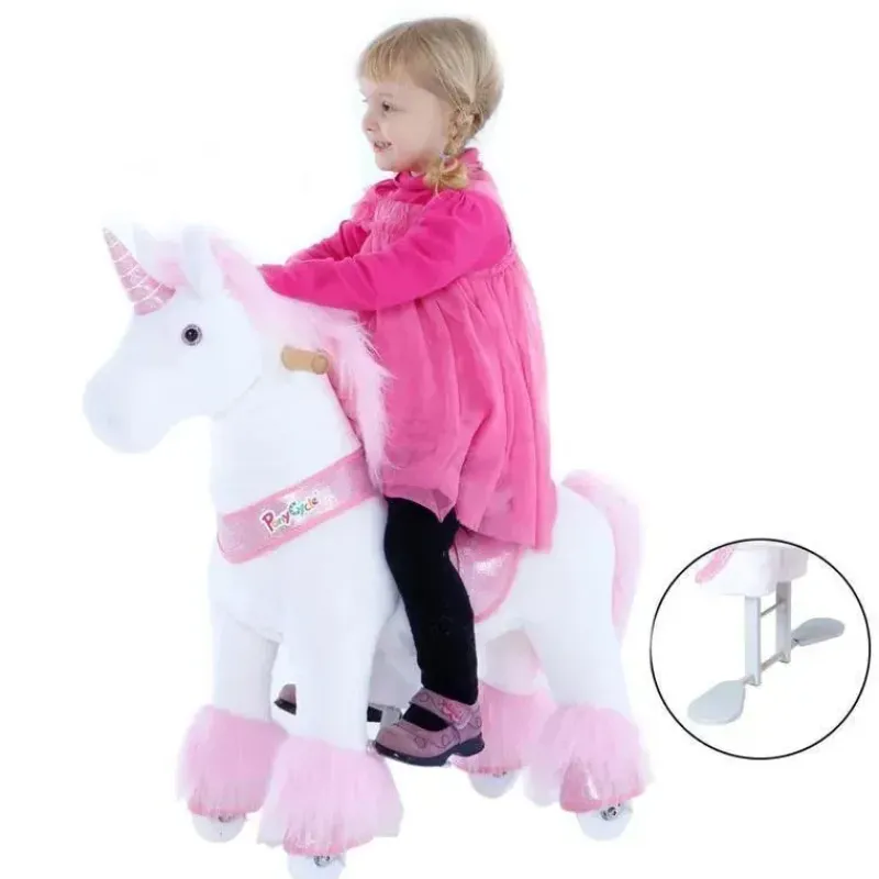 ponycycle_pink_unicorn__a_SKUoxp8AnYP_3.webp PonyCycle Pink Unicorn 3-5 Anos, Crianças Unicorn Ride on Toy, Ride on Unicorn Toy Toy Plush, Pink Pony Hot