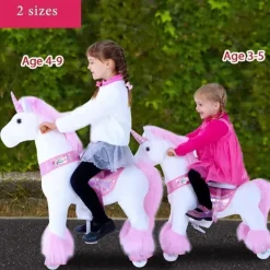PonyCycle Pink Unicorn 3-5 Anos, Crianças Unicorn Ride on Toy, Ride on Unicorn Toy Toy Plush, Pink Pony Hot