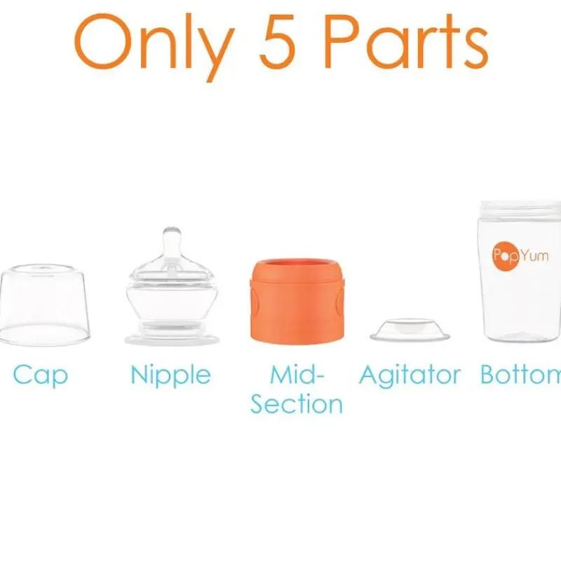 pop_yum__baby_bottle_star_SKUyPJ9bW0y_1.webp PopYum Pop Yum - Baby Bottle Starter Set 4 Pack, Orange Clearance