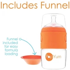 PopYum Pop Yum - Baby Bottle Starter Set 4 Pack, Orange Clearance