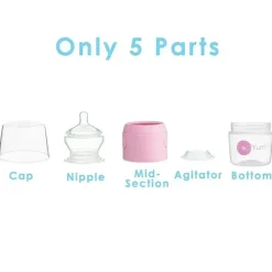 PopYum - 3Pk Fórmula Anti-Cólica Fazendo Mamadeira 5 Oz, Roxo Pastel Sale