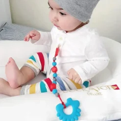 Nuby Porta-chupeta 0M+ com contas de silicone e mordedor - sortido Online