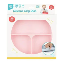 Bumkins Prato de silicone - Rosa Sale