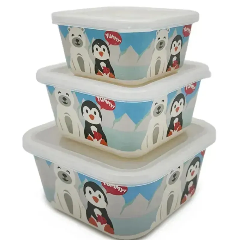 primo_passi___unidades_de_SKUnBgOOM4P_0.webp Primo Passi - 3 unidades de recipientes de comida infantil de fibra de bambu para amigos de inverno, pinguim/polar Sale