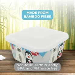 Primo Passi - 3 unidades de recipientes de comida infantil de fibra de bambu para amigos de inverno, pinguim/polar Sale