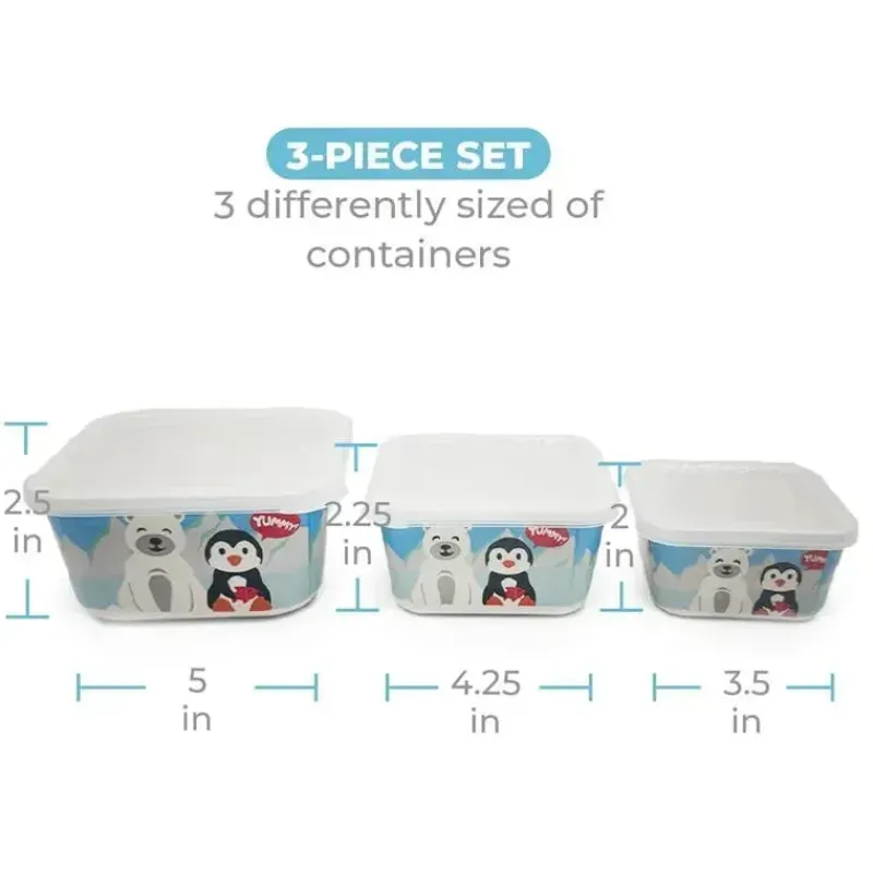 primo_passi___unidades_de_SKUnBgOOM4P_3.webp Primo Passi - 3 unidades de recipientes de comida infantil de fibra de bambu para amigos de inverno, pinguim/polar Sale