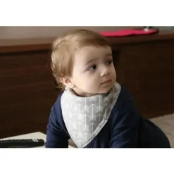 Primo Passi - Babador Bandana Seta Branca/Triângulo Amarelo 2Pk Clearance