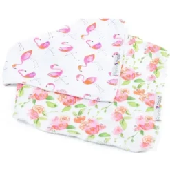 Primo Passi - Babador Bandana Flamingos/Rosas 2Pk Clearance