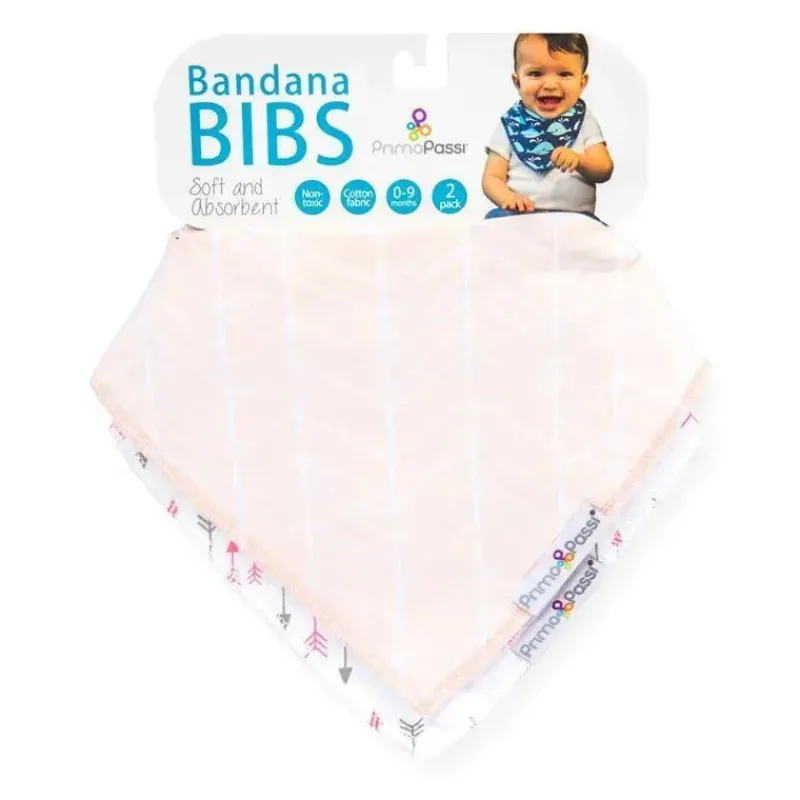primo_passi__babador_de_b_SKUquNZFiPr_0.webp Primo Passi - babador de bandana com setas brancas/rosa 2Pk Discount