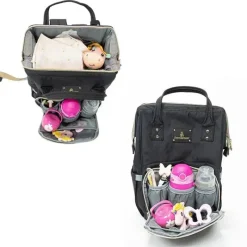 Primo Passi - Bolsa Fraldas Mochila Preta Lucca New