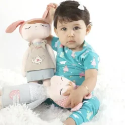 Primo Passi - Boneca de pelúcia Metoo Angela de 13' menina dormindo, cinza Sale