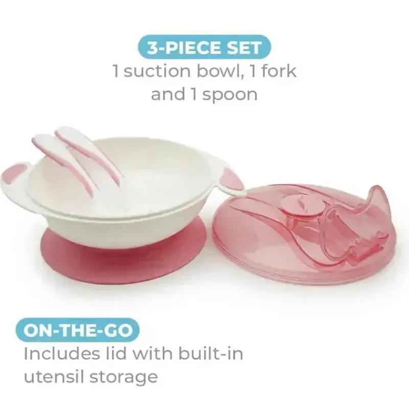 primo_passi__conjunto_de__SKUQAsUglGm_2.webp Primo Passi - Conjunto de alimentação com tigela de sucção para bebês, rosa claro Hot
