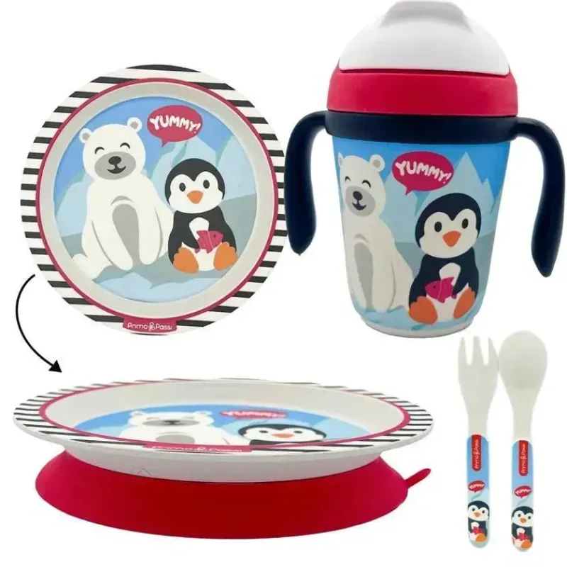 primo_passi__conjunto_inf_SKUN8reTHah_6.webp Primo Passi - Conjunto infantil de bambu com ventosa e copo, amigos de inverno New