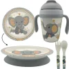 Primo Passi - Conjunto infantil de bambu com ventosa e copo, pequeno elefante Hot