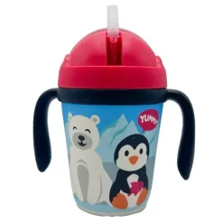 Primo Passi - Copo infantil fibra de bambu com alça/palha, amigos de inverno (pinguim/polar) Outlet