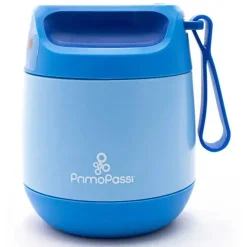 Primo Passi - Frasco de comida isolado para bebê, 12 onças/350ml, azul Hot