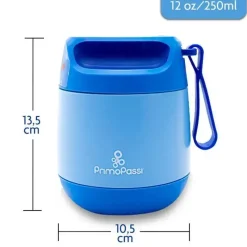 Primo Passi - Frasco de comida isolado para bebê, 12 onças/350ml, azul Hot