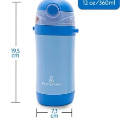 Primo Passi - Frasco de Palha Isolado 12oz/350ml, Azul Outlet