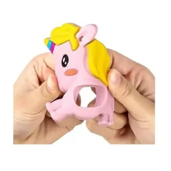 Primo Passi - Mordedor de bebê de silicone, unicórnio rosa Fashion