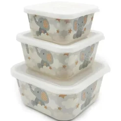 Primo Passi - Recipientes para comida infantil de fibra de elefante pequeno de bambu 3Pk Discount