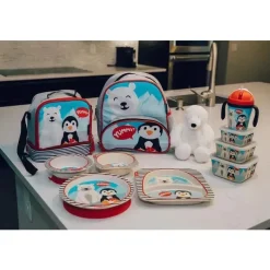 Primo Passi - Tigela Quadrada Infantil em Fibra de Bambu, Winter Friends Best