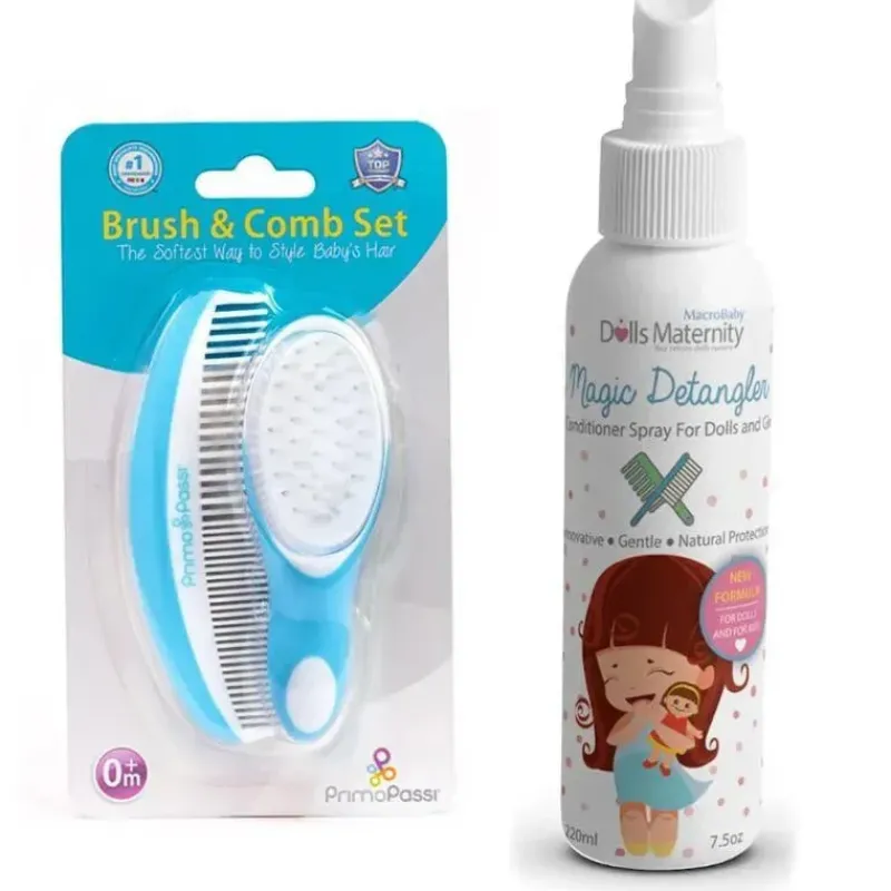 primo_passi_conjunto_de_e_SKU5TZXTkPX_0.webp MacroBaby Primo Passi Conjunto de escovas e pentes supermacios para bebês (azul) + Condicionador Magic Detangler Clearance