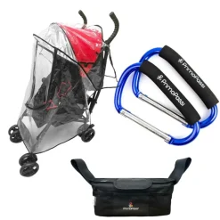 Primo Passi Stroller Handle Organizer | Baby Stroller Organizer + Stroller Hook + Stroller Rain Cover Discount