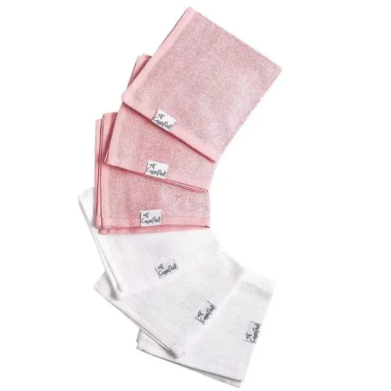 prola_de_cobre___unidades_SKUN0DAAzvE_0.webp Copper Pearl Pérola de cobre - 6 unidades de toalhas de banho para bebês, branco/rosa New